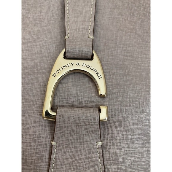 Dooney & Bourke Saffiano Leather Ashby Blush Gray Brown Strap Shoulder Bag Hook - Picture 4 of 16